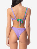 4Giveness Bikini Set Silky Colourful Verde Donna FGBW3534 Lilla - Viola