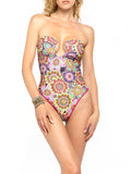 4Giveness Costume Intero Tropical Bouquet Donna FGBW3596 Multi Color - Multicolore