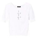 Actitude Maglia Donna 241AP3122 Papers - Bianco