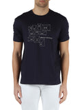 Armani Exchange T-shirt Uomo 3DZTAFZJA5Z Night Sky - Blu