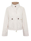 Barbour Giubbino Crowdon Showerproof Donna LSP0152 Oatmeal - Avorio