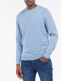 Barbour Pullover Pima Cotton Crew Uomo MKN0932 - Celeste