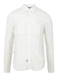 Blauer Camicia Casual Lino Uomo 24SBLUS01038-006781 - Bianco