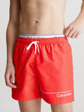 Calvin Klein Shorts Mare Medium Double Wb Uomo KM0KM00957 - Rosso