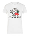 Converse T-shirt Cherry Star Chevron Infill Donna 10026042-A01 - Bianco