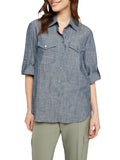 Elena Mirò Camicia Casual Camicia Donna 5036P11238 - Blu