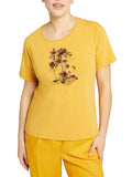 Elena Mirò T-shirt Donna G089Z0870V Ocra+palma Rosa - Giallo