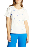 Elena Mirò T-shirt Donna G089Z0870V Latte+fiore Blu - Bianco