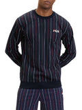 Fila Felpa Lobito Pinstriped Uomo FAM0656 - Blu