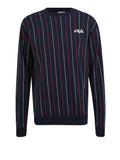 Fila Felpa Lobito Pinstriped Uomo FAM0656 - Blu