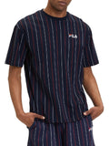 Fila T-shirt Lobito Pinstriped Uomo FAM0662 - Blu