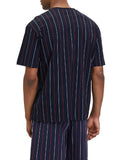 Fila T-shirt Lobito Pinstriped Uomo FAM0662 - Blu