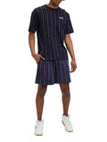 Fila T-shirt Lobito Pinstriped Uomo FAM0662 - Blu