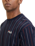 Fila T-shirt Lobito Pinstriped Uomo FAM0662 - Blu