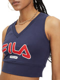 Fila Canotta Laixi Cropped VNeck Donna FAW0748 Black Iris - Blu