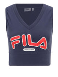 Fila Canotta Laixi Cropped VNeck Donna FAW0748 Black Iris - Blu