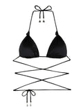 F**K Bikini Pezzo Sopra Triangolo Donna FK24-1002 - Nero