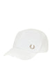 fred perry berretto con visiera pique classic unisex hw6726 bianco 3953230