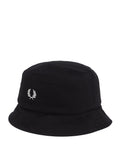 Fred Perry Berretto Pique Bucket Unisex HW6730 - Nero