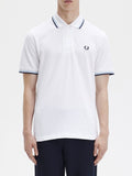 Fred Perry Polo Twin Tipped Uomo M12 - Bianco