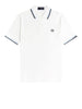 fred perry polo twin tipped uomo m12 bianco 9132490