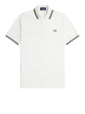 Fred Perry Polo Twin Tipped Uomo M12 - Bianco