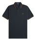 fred perry polo twin tipped uomo m12 nghtgree caramello verde 8705295