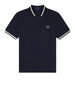 fred perry polo single tipped uomo m2 blu 721583