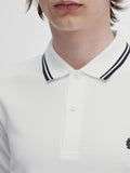 Fred Perry Polo Twin Tipped Uomo M3600 - Bianco