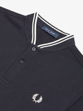 Fred Perry Polo Bomber Collar Uomo M4526 - Blu