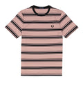 Fred Perry T-shirt Stripe Uomo M6557 - Rosa