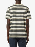 Fred Perry T-shirt Stripe Avorio Uomo M6557 - Verde