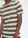 Fred Perry T-shirt Stripe Uomo M6557 - Verde