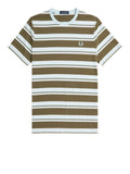 Fred Perry T-shirt Stripe Uomo M6557 - Verde