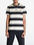 Fred Perry T-shirt Bold Stripe Nero Uomo M6558 - Beige