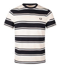 Fred Perry T-shirt Bold Stripe Nero Uomo M6558 - Beige