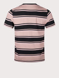 Fred Perry T-shirt Bold Stripe Nero Uomo M6558 - Rosa