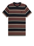 Fred Perry T-shirt Stripe Mattone Uomo M6558 - Nero