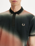 Fred Perry Polo Thermal Print Uomo M7756 - Verde