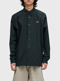 Fred Perry Camicia Casual Raglan Ribbed Cuff Uomo M7769 - Verde