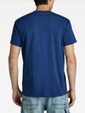 G-star T-shirt Distressed Old School Uomo D24365-336 - Blu