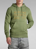 G-star Felpa Cappuccio Distressed Uomo D24414-D562 - Verde