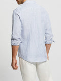 Guess Camicia Casual Camicia Bianco Uomo M3GH29WFA00 - Blu