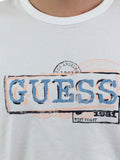 Guess T-shirt Box Logo Uomo M4GI26J1314 - Bianco