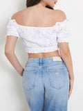 Guess Top Off Shoulder Frida Donna W4GH40WG4F0 - Bianco