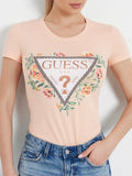 Guess T-shirt Triangle Flowers Donna W4GI24J1314 Peach Sky - Rosa