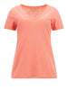 guess t shirt slubby donna w4gi66kc8t0 pesca chiara arancione 1781757