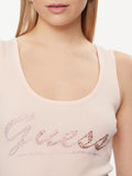 Guess Top Logo Tank Donna W4GP16K1814 Wanna Be Pink - Rosa