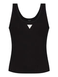 Guess Top Ribbed Knit Tank Donna W4GP59KB1O1 - Nero