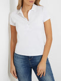 Guess Polo Liza Pique Donna W4GP61KARS0 - Bianco